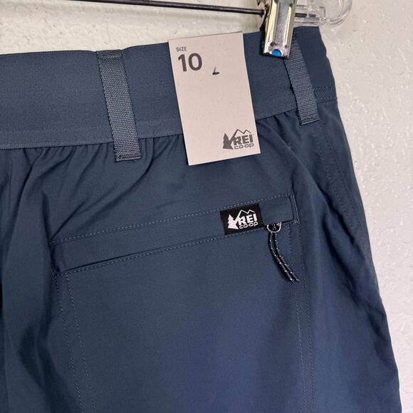 REI Shorts Womens 10 Sahara Bermuda Hiking Hike Camp Outdoors Utility Blue NEW - Picture 5 of 10